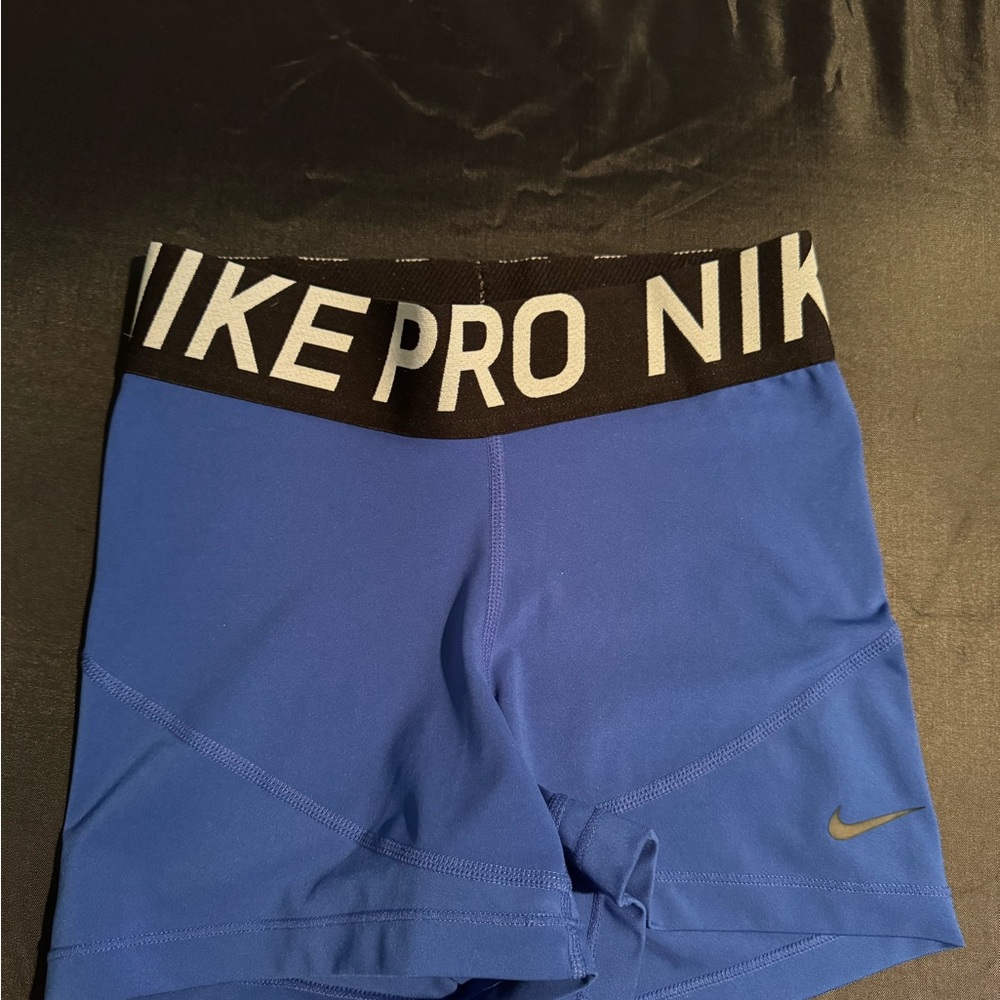 Nike Bright Blue Athletic Shorts spandex Dri-Fit